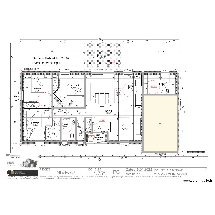 maisonduport. Plan de 1 pièce et 156 m2
