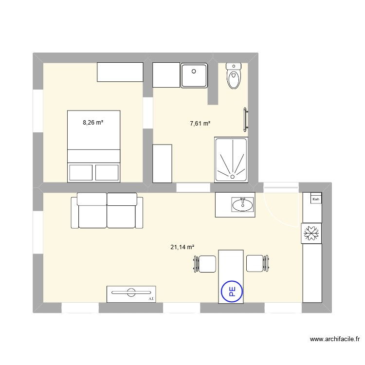 appartement gare 1. Plan de 0 pièce et 0 m2