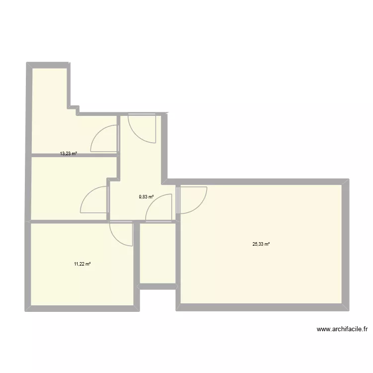 Appart. Plan de 4 Pièces et 60 m² Appart. Plan de 4 Pièces et 60 m²