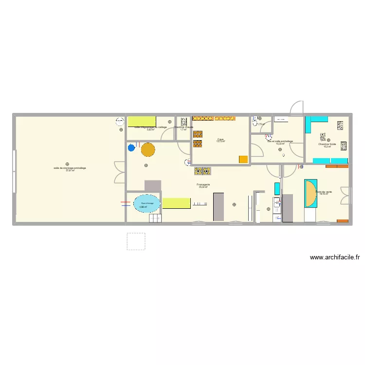 EARL DE LA MARNOISE plan 4. Plan de 10  et 171 m²
