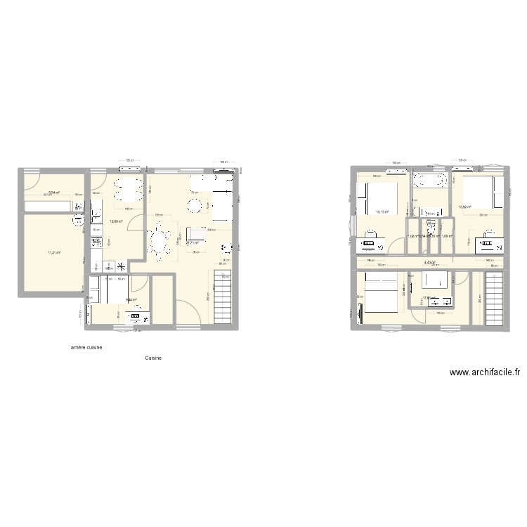 maison/2 3. Plan de 13 pièces et 116 m2