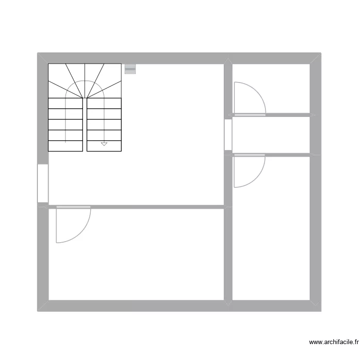 RUGGIERI - R+2 - partie escalier. Plan de 5 pièces et 32 m²