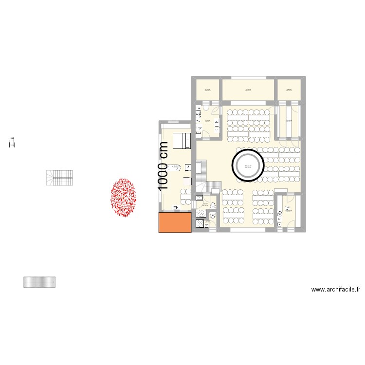 Tatin surface niveau 0. Plan de 10 pièces et 223 m2