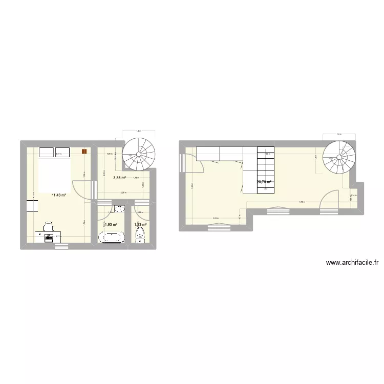 Miffy. Plan de 5 et 39 m² Miffy. Plan de 5 et 39 m²