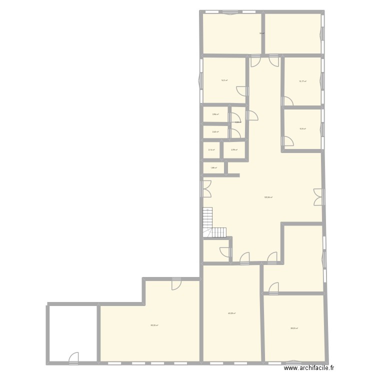 plan tw. Plan de 14 pièces et 328 m2