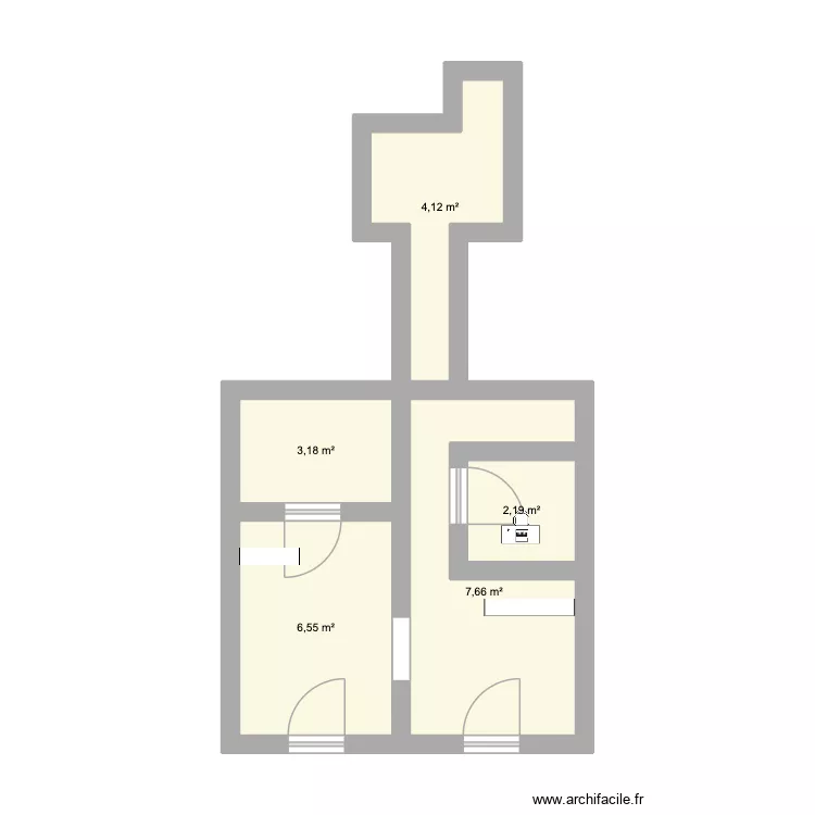 yuna. Plan de 5  et 24 m²