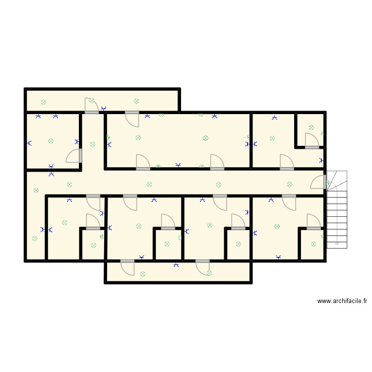 PLAN CURA ETAG. Plan de 14 pièces et 74 m2