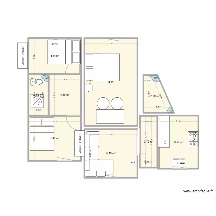 louva de ponlevoy. Plan de 9 et 55 m² louva de ponlevoy. Plan de 9 et 55 m²