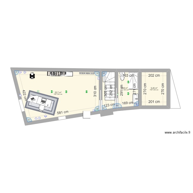 bureau 2. Plan de 0 pièce et 0 m2