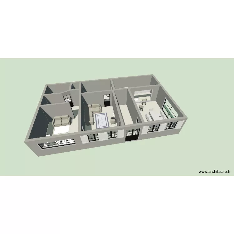 Bernac-Debat. Plan de 7 et 107 m² Bernac-Debat. Plan de 7 et 107 m²
