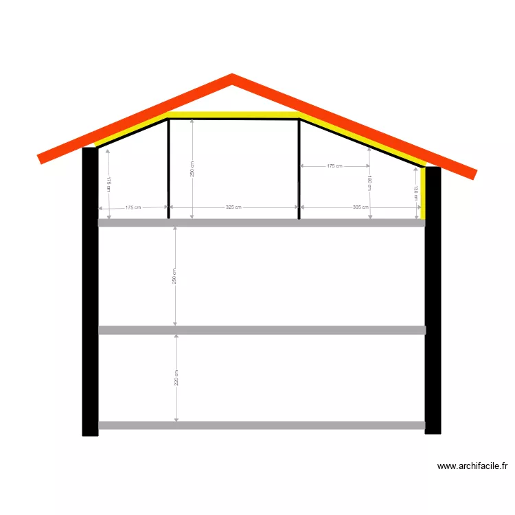 COUPE TARDY. Plan de 