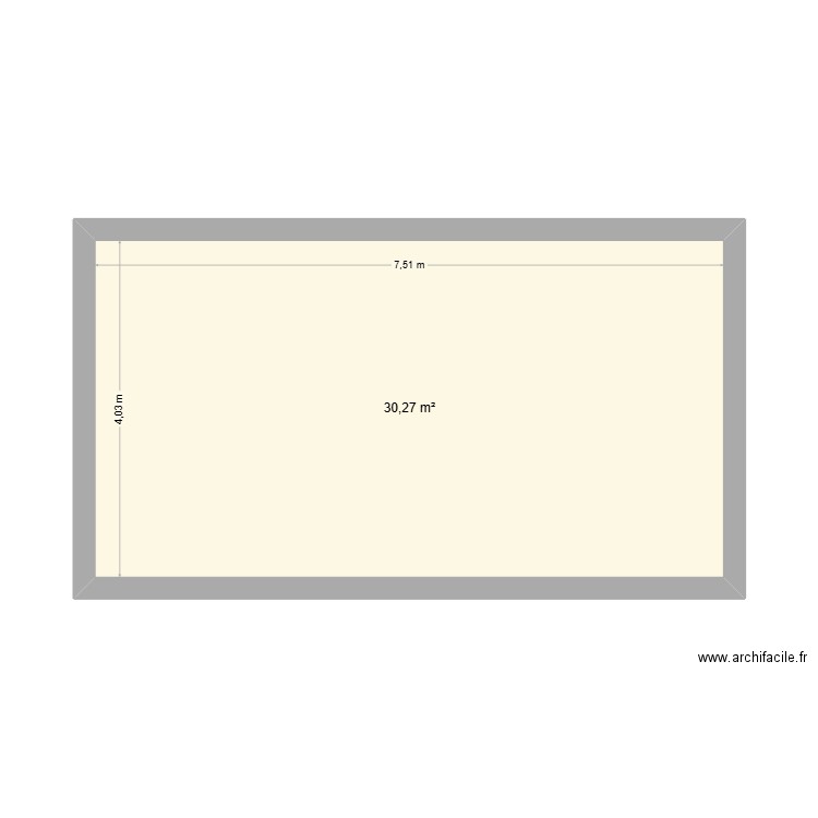 PRIMUS THOUARS. Plan de 1 pièce et 30 m2