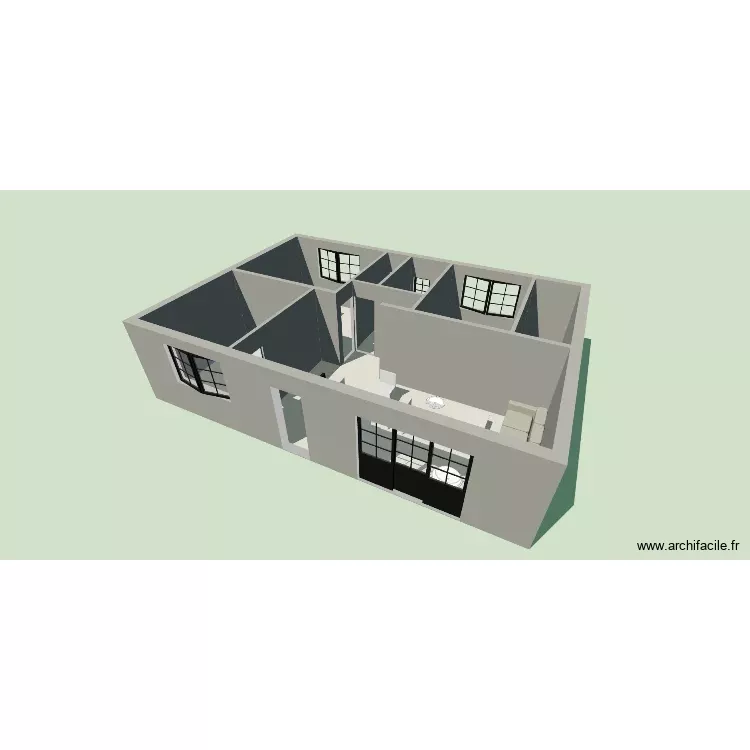 Aubinette2. Plan de 7 Pièces et 65 m² Aubinette2. Plan de 7 Pièces et 65 m²