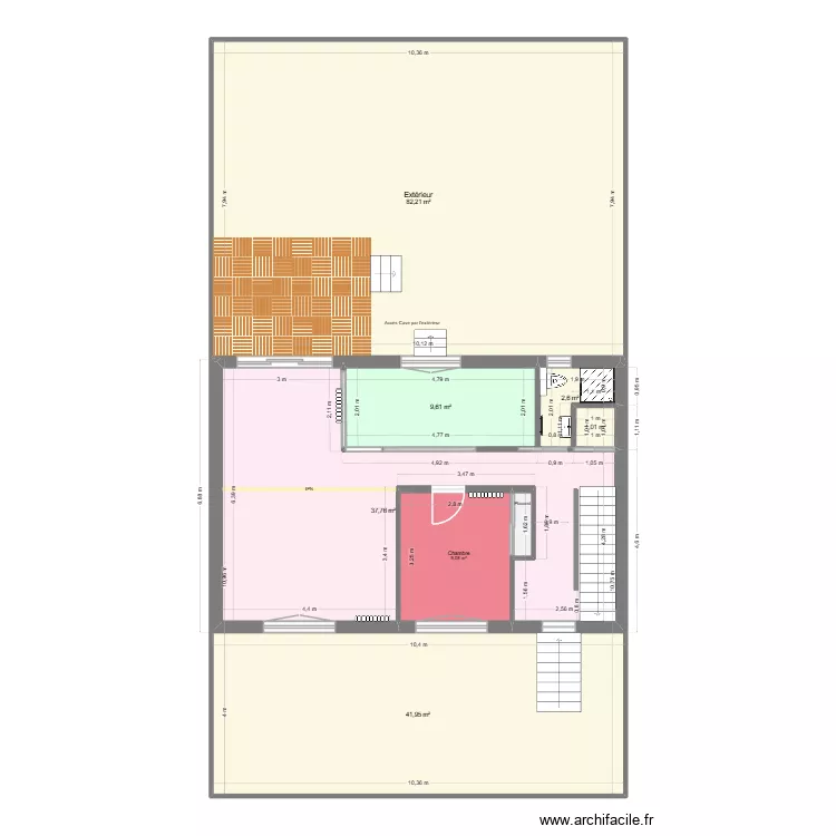 RDC - Plan Big cuisine - Sdb en L. Plan de 8  et 185 m²