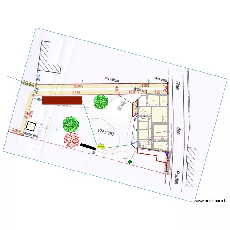 Projet ANC Syst&egrave;me Ecoflo. Plan de 