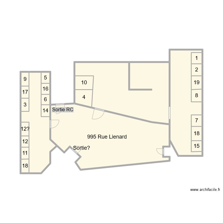 955  lienard. Plan de 0 pièce et 0 m2