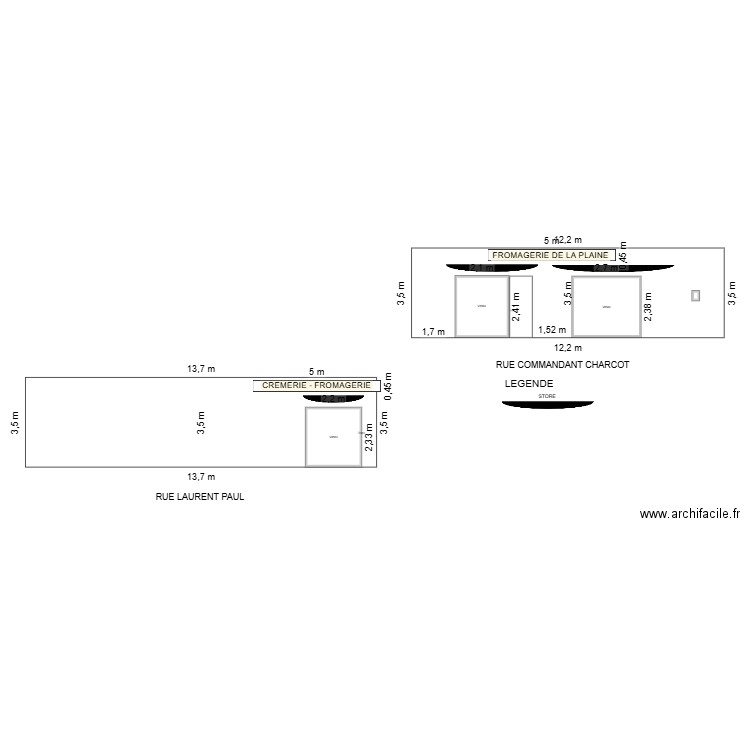 FACADE FROMAGERIE. Plan de 0 pièce et 0 m2