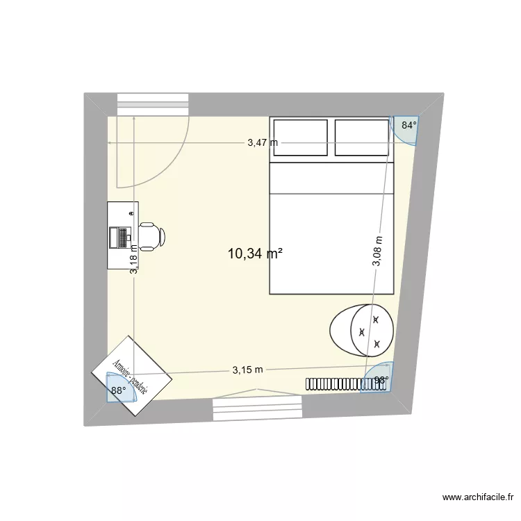 Chambre_Giulian. Plan de 