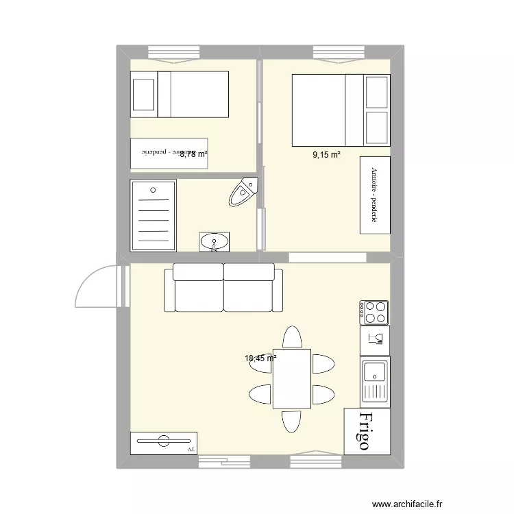 STEPH BIS. Plan de 3 et 36 m² STEPH BIS. Plan de 3 et 36 m²