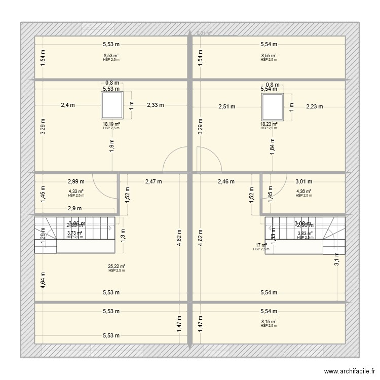 christophe salans les bains. Plan de 23 pièces et 371 m2