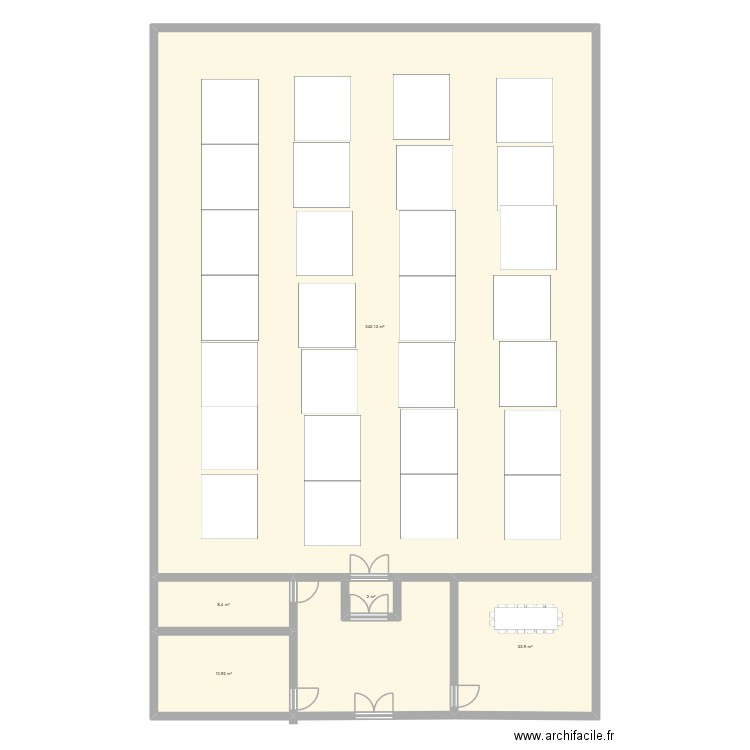 Cuniferme. Plan de 5 pièces et 390 m2