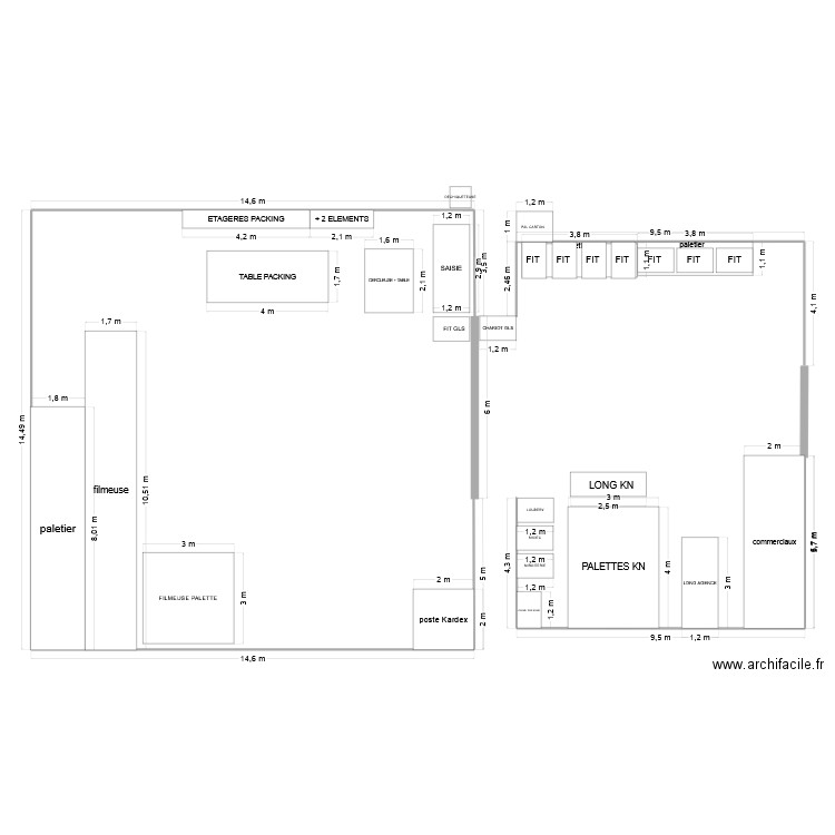 packing. Plan de 0 pièce et 0 m2