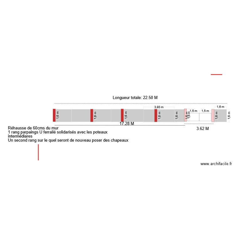 Mur de façade 37 Rigault de Genouilly 004D. Plan de 0 pièce et 0 m2