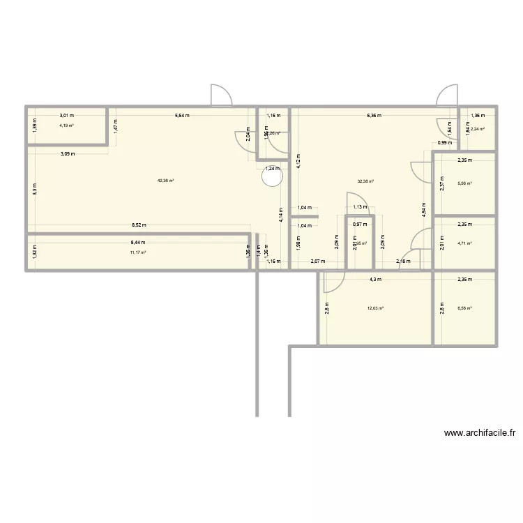 labo 1 sans mobilier laverie en coin. Plan de 11 et 125 m² labo 1 sans mobilier laverie en coin. Plan de 11 et 125 m²