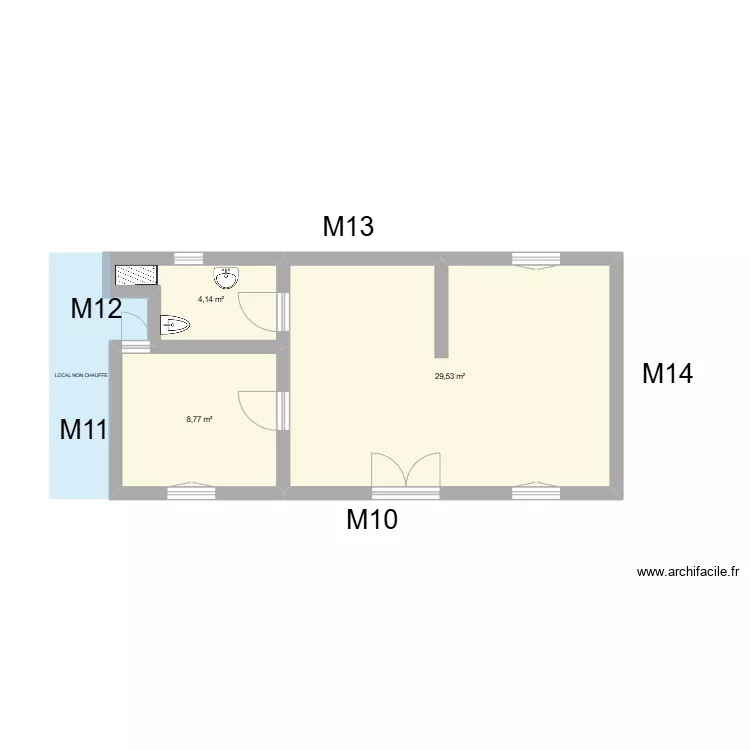 BRISSON - STUDIO. Plan de 