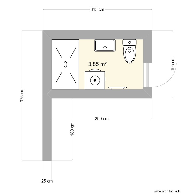 SDB 1er Nord. Plan de 0 pièce et 0 m2
