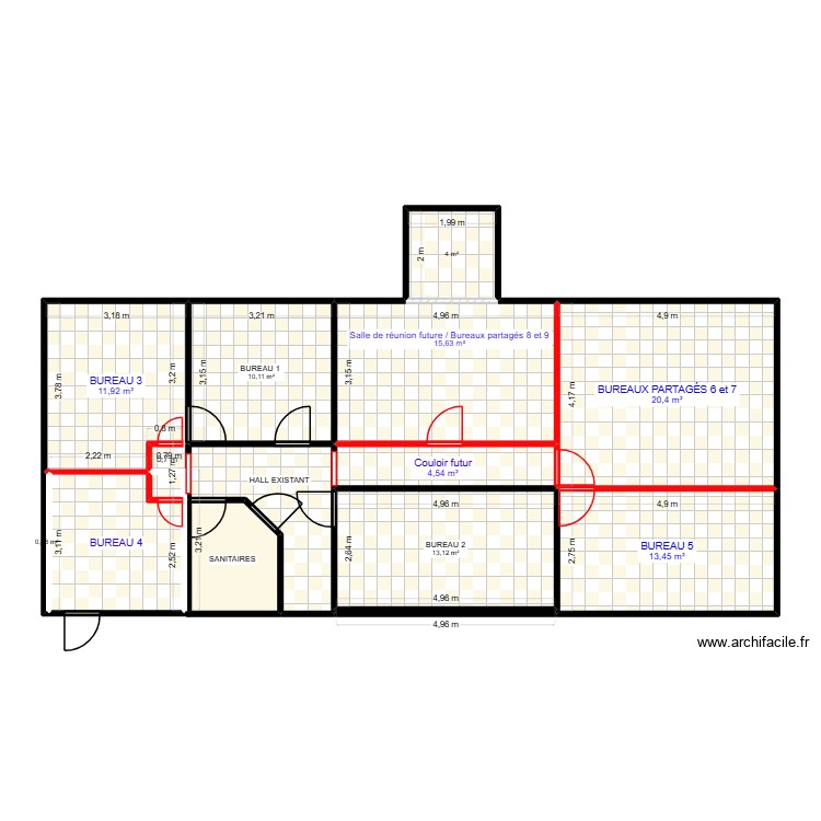 bureaux futurs 5. Plan de 0 pièce et 0 m2