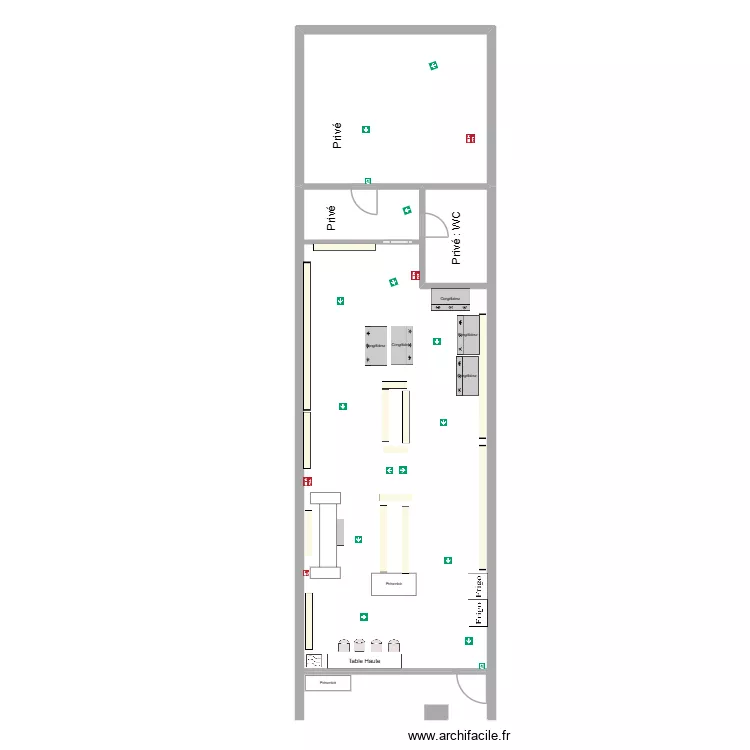 AMAO MARKET : Cheminement interieur. Plan de 1 et 31 m² AMAO MARKET : Cheminement interieur. Plan de 1 et 31 m²