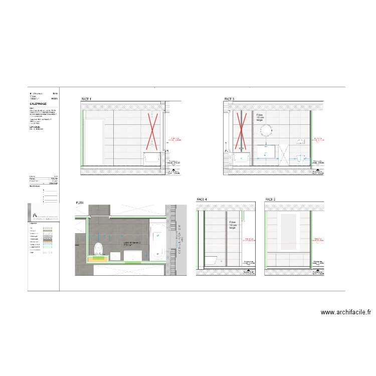Frises Salle de bain. Plan de 0 pièce et 0 m2