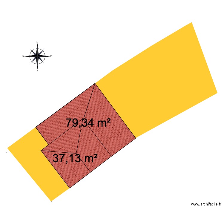 Plan masse Good. Plan de 2 pièces et 116 m2