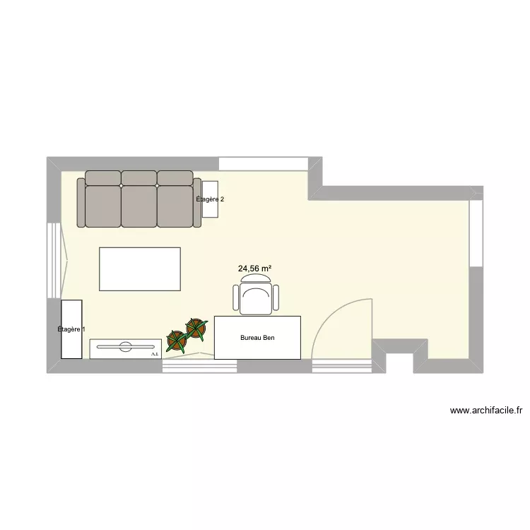 SALON GWEN 1. Plan de 1 Pièce et 25 m² SALON GWEN 1. Plan de 1 Pièce et 25 m²