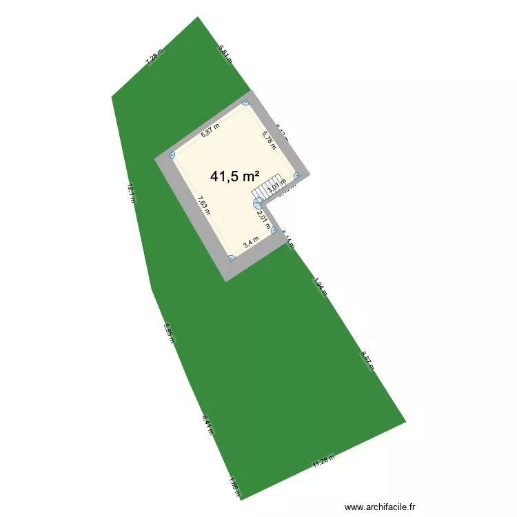 1er &eacute;tage Cram. Plan de 