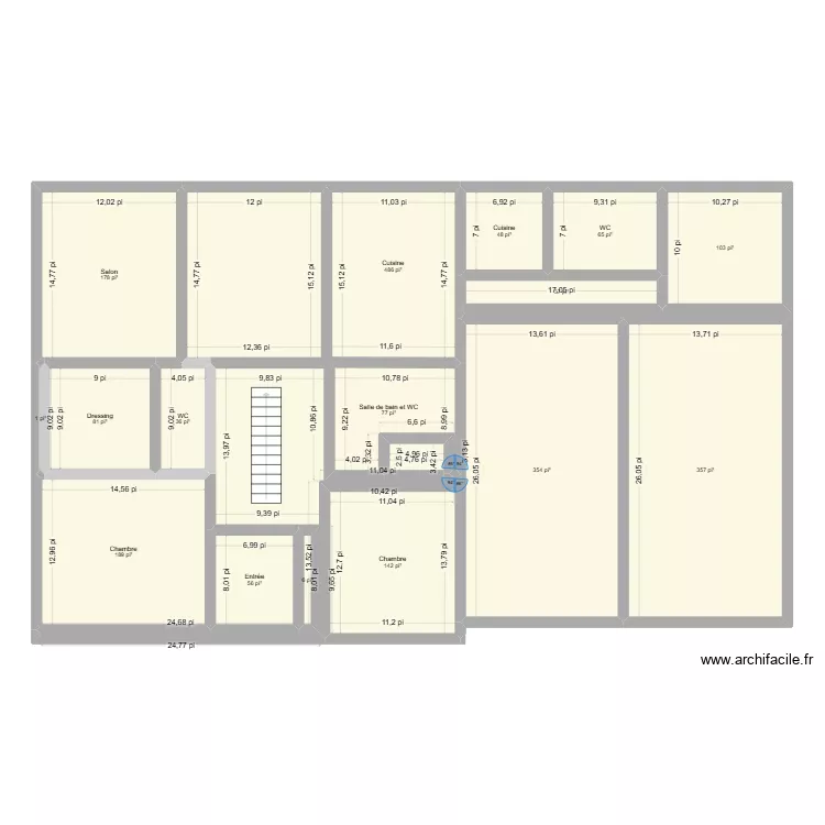 Rose-Alma. Plan de 16 Pièces et 206 m² Rose-Alma. Plan de 16 Pièces et 206 m²