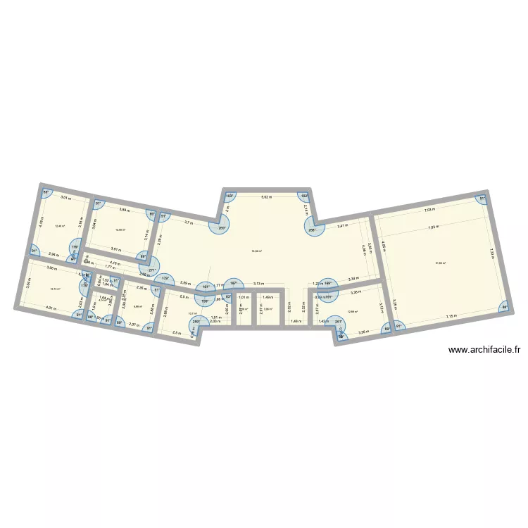 Maison Tupin et semons. Plan de 11  et 202 m²