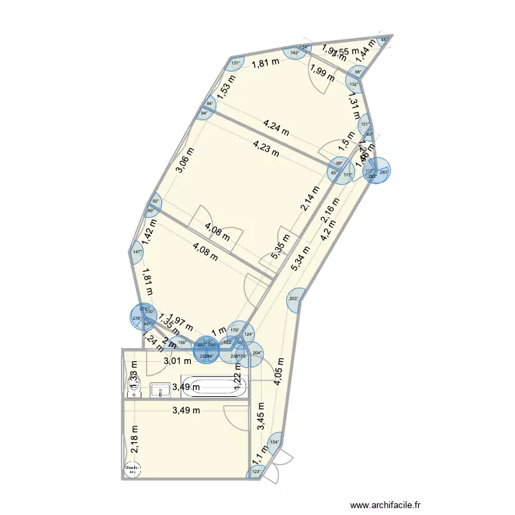 Morillons métré. Plan de 8 et 56 m² Morillons métré. Plan de 8 et 56 m²