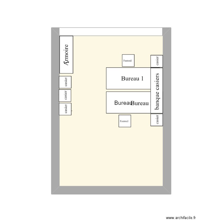 bureau rh. Plan de 1 pièce et 16 m2