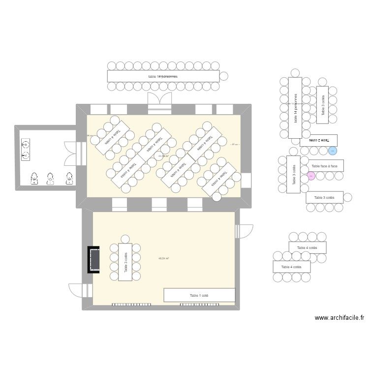Menez bras diagonale. Plan de 0 pièce et 0 m2