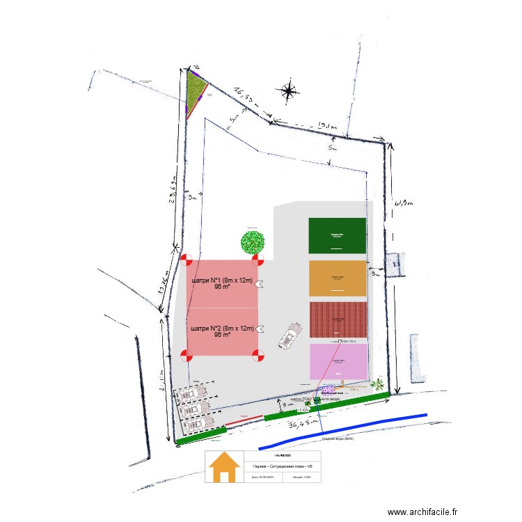 Перник - Ситуационен план шатри - V6. Plan de 0 pièce et 0 m2
