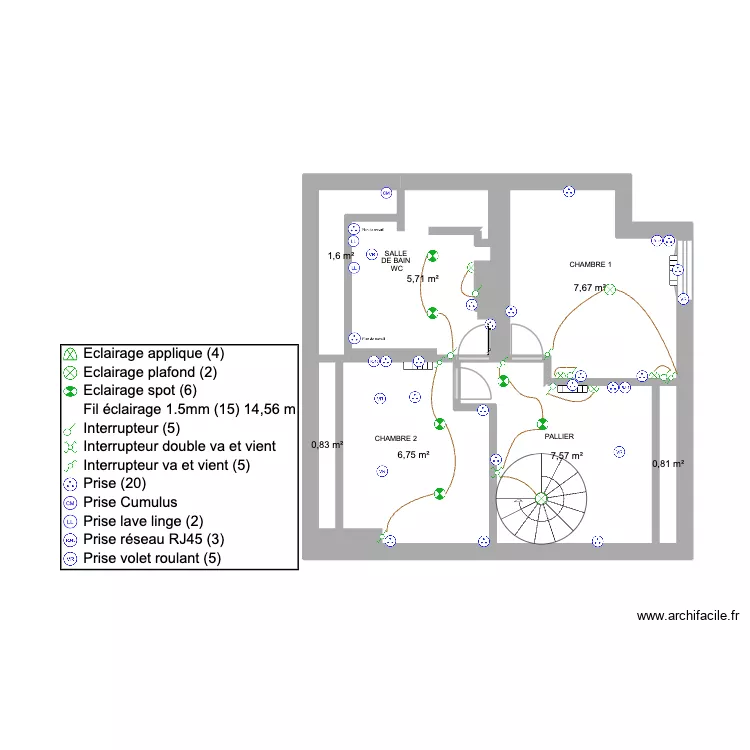 118 Voltaire - Electricité R+6. Plan de 7 et 31 m² 118 Voltaire - Electricité R+6. Plan de 7 et 31 m²