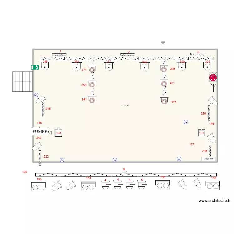 plan de sc&egrave;ne BEAUSSE 2025. Plan de 
