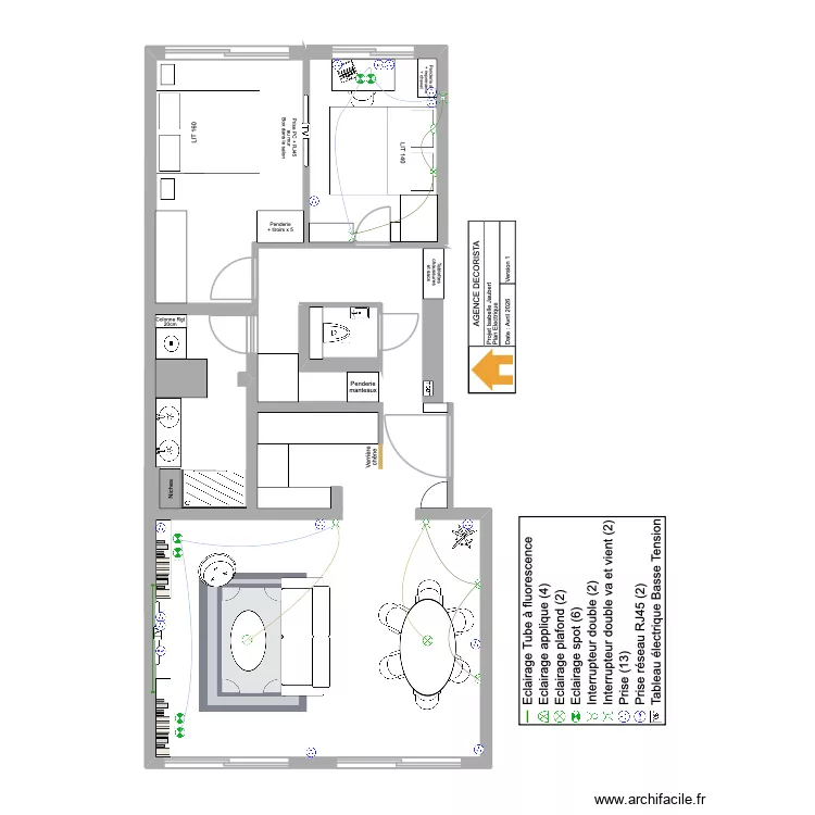 Plan2D_Electricite_IsabelleJ. Plan de 2  et 10 m²