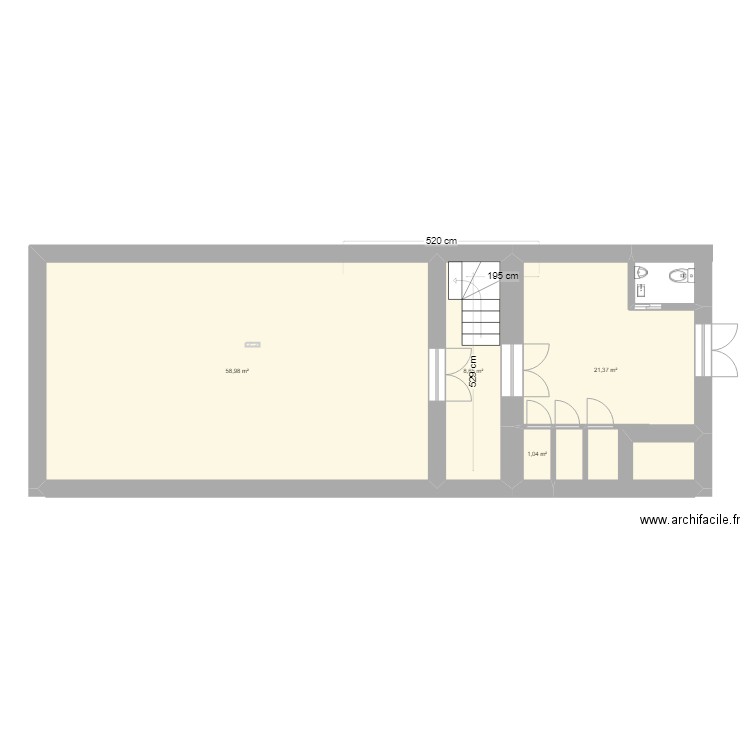 RDC Logemodifiée. Plan de 0 pièce et 0 m2