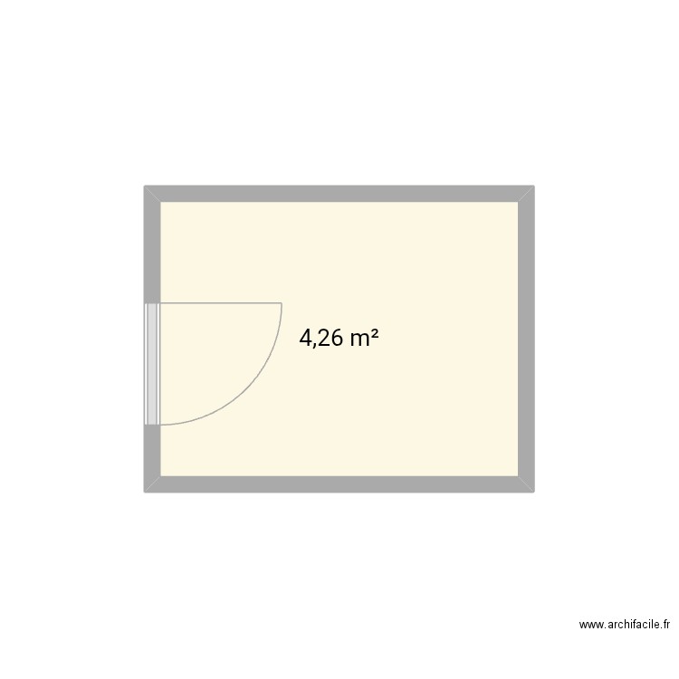 Vad marzio. Plan de 1 pièce et 4 m2