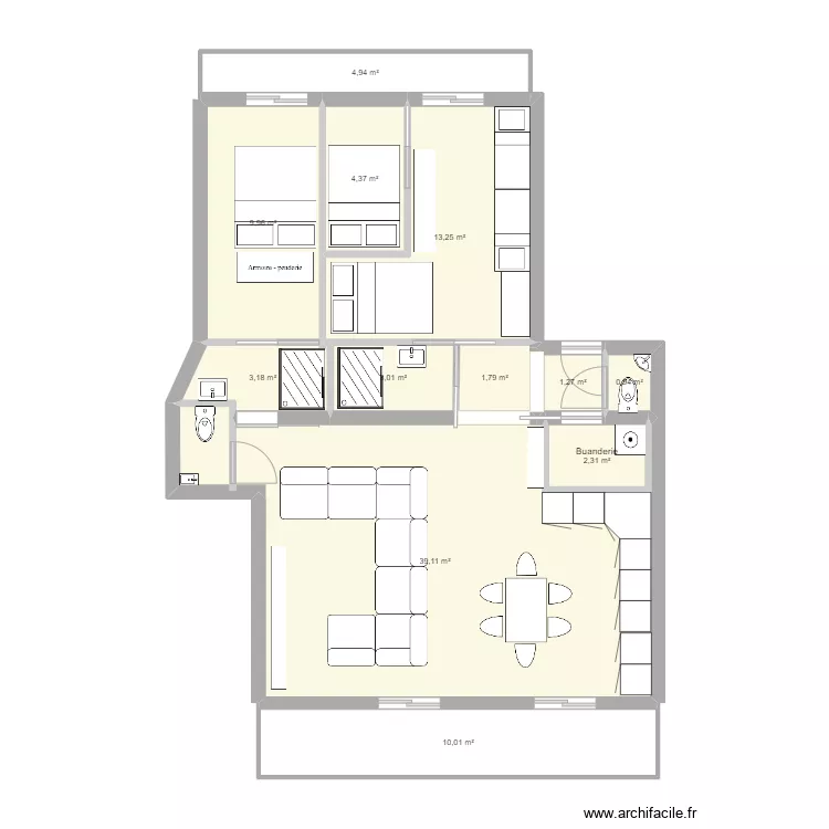 Airelles V4. Plan de 