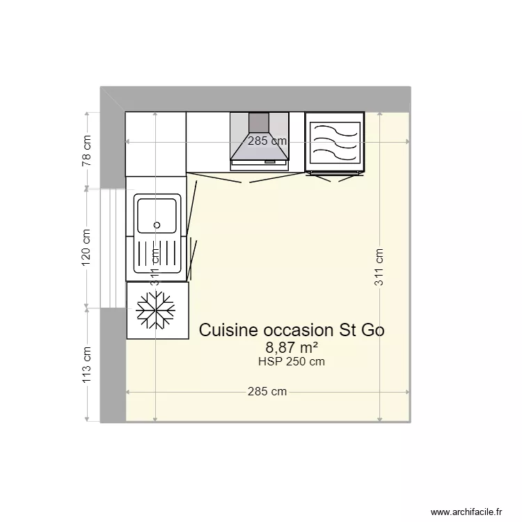 cuisine occasion St Go. Plan de cuisine occasion St Go. Plan de