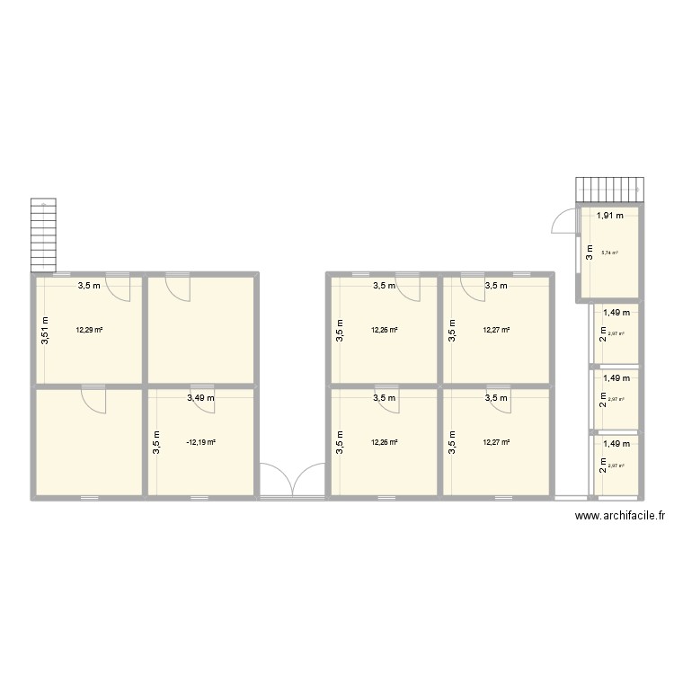 Kati_LOT2. Plan de 10 pièces et 88 m2